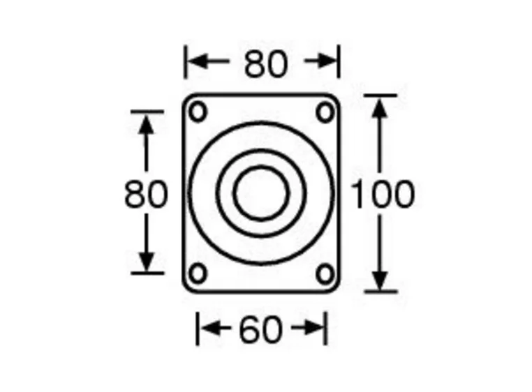 Guitel 37023 Swivel Castor 100 mm with blue Wheel 